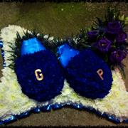 Slippers on a Pillow Blue