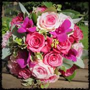 Cerise Dendrobium Bridal Bouquet 