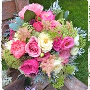  Country Beauty David Austin Rose Bridal  bouquet 