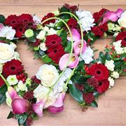Double Open Heart Red