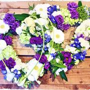 Double Open Heart Blue