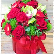 Luscious red  hatbox 