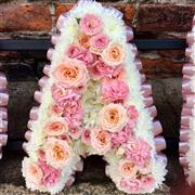 Funerals letters soft peach 