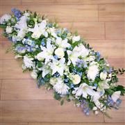 Casket Pale Blue &amp; White