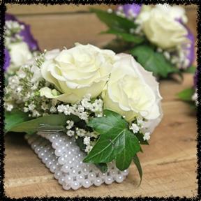 wedding bouquet hydrangea wrist corsage